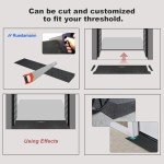 Ruedamann 1" Rubber Threshold Ramp for Wheelchairs
