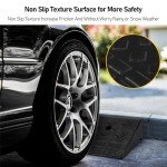 Heavy-Duty Rubber Curb Ramp for Wheelchairs and Vehicles