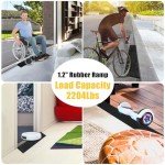 Portable Non-Slip Rubber Wheelchair Threshold Ramp