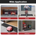 Ruedamann 1" Rubber Threshold Ramp for Wheelchairs