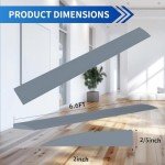 Self-Adhesive 0.4" Rubber Doorway Ramp - 6.6Ft