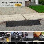 Heavy-Duty Rubber Curb Ramp for Wheelchairs and Vehicles
