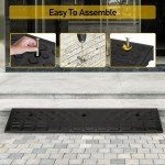 Heavy-Duty Rubber Curb Ramp for Wheelchairs and Vehicles