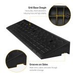 Heavy-Duty Rubber Curb Ramp for Wheelchairs and Vehicles