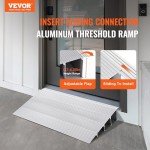 VEVOR 4" Aluminum Wheelchair Door Threshold Ramp