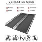 Portable 4ft Non-Skid Wheelchair Ramp for Mobility