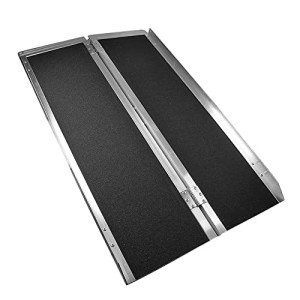 4ft Portable Aluminum Wheelchair Ramp with Grip Surface