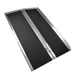 4ft Portable Aluminum Wheelchair Ramp with Grip Surface