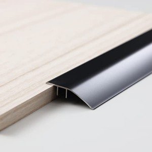 Aluminum Floor Transition Strip for Doorways, Matte Black