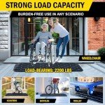 VILBLE 1" Rubber Anti-Slip Door Threshold Ramps