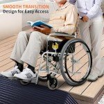 3" Rise Rubber Threshold Ramp for Wheelchairs