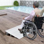 IRONMAX Adjustable Aluminum Door Ramp for Wheelchairs