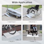 IRONMAX Adjustable Aluminum Door Ramp for Wheelchairs