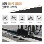 Boiarc 1" Rise Non-Slip Rubber Wheelchair Ramp