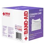 Band-Aid Brand Cushion Care Non-Stick Gauze Pads, Individually-Wrapped, Medium, 3 in x 3 in, 25 Count (Pack of 1)