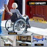 Portable Aluminum Wheelchair Threshold Ramp 1" Rise