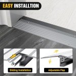 Portable Aluminum Wheelchair Threshold Ramp 1" Rise