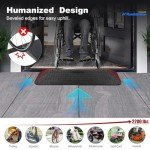 Ruedamann 3" Rise 35.4" Wide Wheelchair Ramp