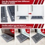 Portable 2-Inch Detachable Wheelchair Ramps - 2 Pack