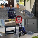 Portable 2-Inch Detachable Wheelchair Ramps - 2 Pack