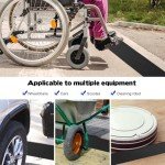 1" Rise Solid Rubber Wheelchair Threshold Ramp