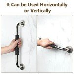 2 Pack Grab Bars for Bathroom, 16 Inch Anti Slip Bathroom Handicap Grab Bars for Showers, Safety Bath & Shower Grab Bar for Seniors, Shower Handles for Elderly, Tesuchan