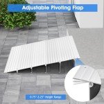 Adjustable 5" Door Threshold Ramp for Wheelchairs