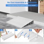 Adjustable 5" Door Threshold Ramp for Wheelchairs