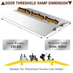 Metal Door Threshold Ramp for Wheelchairs and Scooters