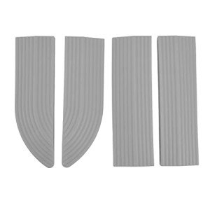 4Pcs Rubber Wheelchair Ramp Threshold Protectors (Gray)