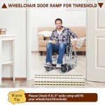 Metal Door Threshold Ramp for Wheelchairs and Scooters