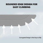 4Pcs Rubber Wheelchair Ramp Threshold Protectors (Gray)