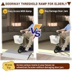 Metal Door Threshold Ramp for Wheelchairs and Scooters