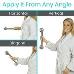 Vive Grab Bar for Bathtubs and Showers - Handicap Bathroom Safety Handrail for Elderly - Wall Senior Rail Handle for Tub, Toilet, Bath