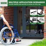 Adjustable Non-Slip Rubber Wheelchair Ramp, 35.4" Wide