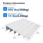 Adjustable 5" Portable Aluminum Wheelchair Ramp