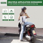 Adjustable Non-Slip Rubber Wheelchair Ramp, 35.4" Wide