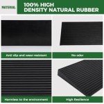 Adjustable Non-Slip Rubber Wheelchair Ramp, 35.4" Wide