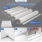 Adjustable 5" Portable Aluminum Wheelchair Ramp