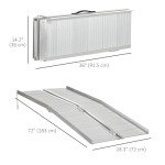 Portable 6ft Aluminum Folding Wheelchair Ramp