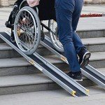 Goplus Adjustable Heavy-Duty Portable Wheelchair Ramps