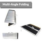 Portable 3FT Aluminum Wheelchair Ramp with Anti-Slip Surface