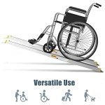Goplus Adjustable Heavy-Duty Portable Wheelchair Ramps