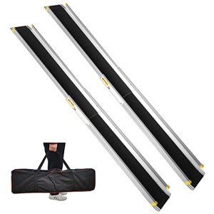 7FT Adjustable Aluminum Wheelchair Ramp for Easy Access