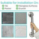 Vive Grab Bar for Bathtubs and Showers - Handicap Bathroom Safety Handrail for Elderly - Wall Senior Rail Handle for Tub, Toilet, Bath