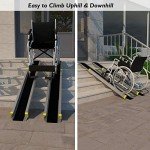 Goplus Adjustable Heavy-Duty Portable Wheelchair Ramps