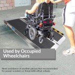 Portable 3FT Aluminum Wheelchair Ramp with Anti-Slip Surface