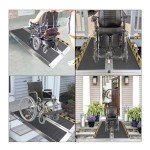 Portable 3FT Aluminum Wheelchair Ramp with Anti-Slip Surface