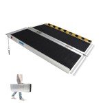 Portable 3FT Aluminum Wheelchair Ramp with Anti-Slip Surface