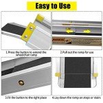 7FT Adjustable Aluminum Wheelchair Ramp for Easy Access